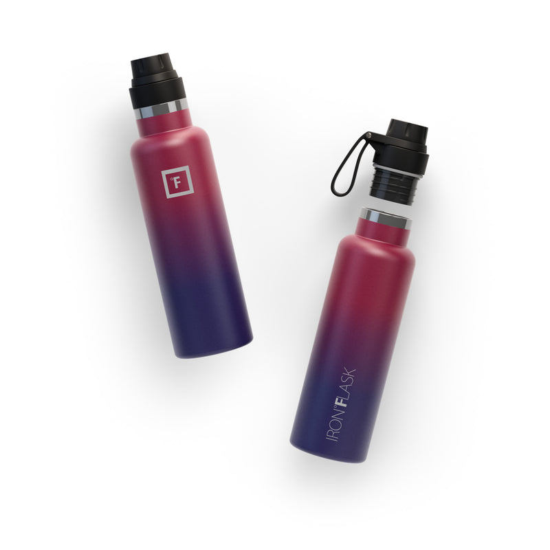 Iron Flask 20 Oz with Spout Lid Narrow Mouth Bottle Dark Multicolor | 089SBWJGR