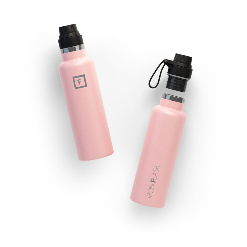 Iron Flask 20 Oz with Spout Lid Narrow Mouth Bottle Rose | 053UPGXYI