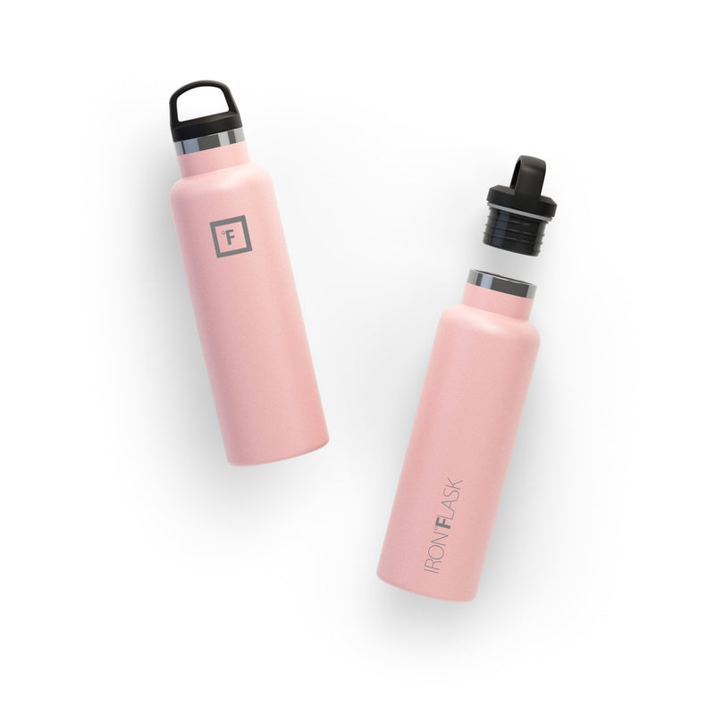 Iron Flask 20 Oz with Spout Lid Narrow Mouth Bottle Rose | 053UPGXYI