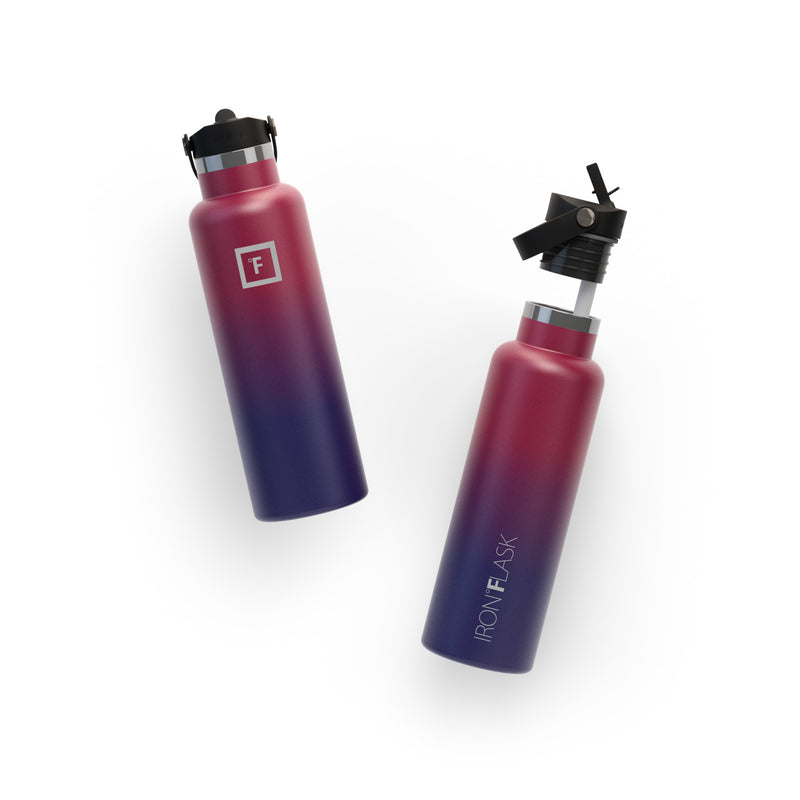 Iron Flask 20 Oz with Straw Lid Narrow Mouth Bottle Dark Multicolor | 247VLWDCA