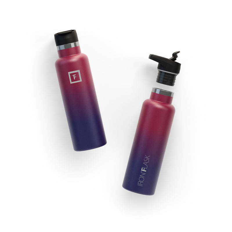 Iron Flask 20 Oz with Straw Lid Narrow Mouth Bottle Dark Multicolor | 247VLWDCA