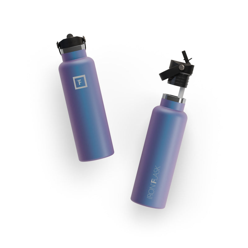 Iron Flask 20 Oz with Straw Lid Narrow Mouth Bottle Aurora | 240OXMIZT