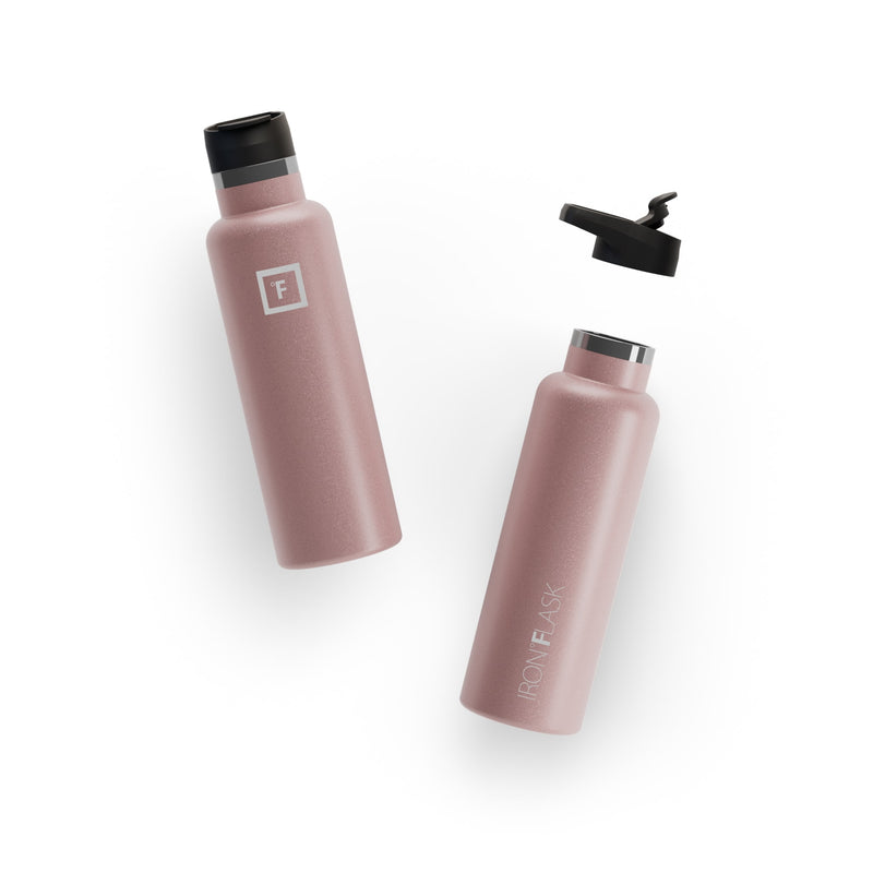 Iron Flask 20 Oz with Straw Lid Narrow Mouth Bottle Rose Gold | 812SDUTRI