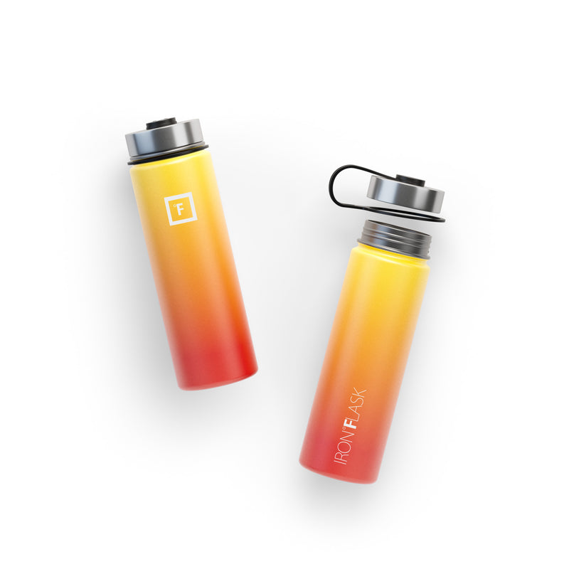 Iron Flask 22 Oz with Spout Lid Wide Mouth Bottle Fire | 509EAZGCV