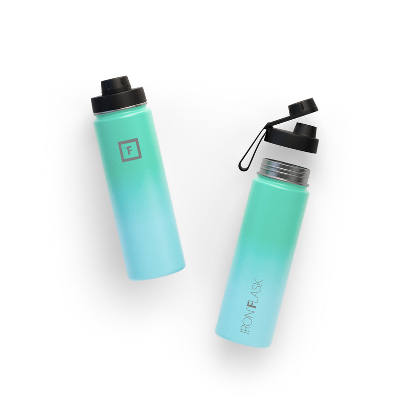 Iron Flask 22 Oz with Spout Lid Wide Mouth Bottle Blue | 761PYCVGW