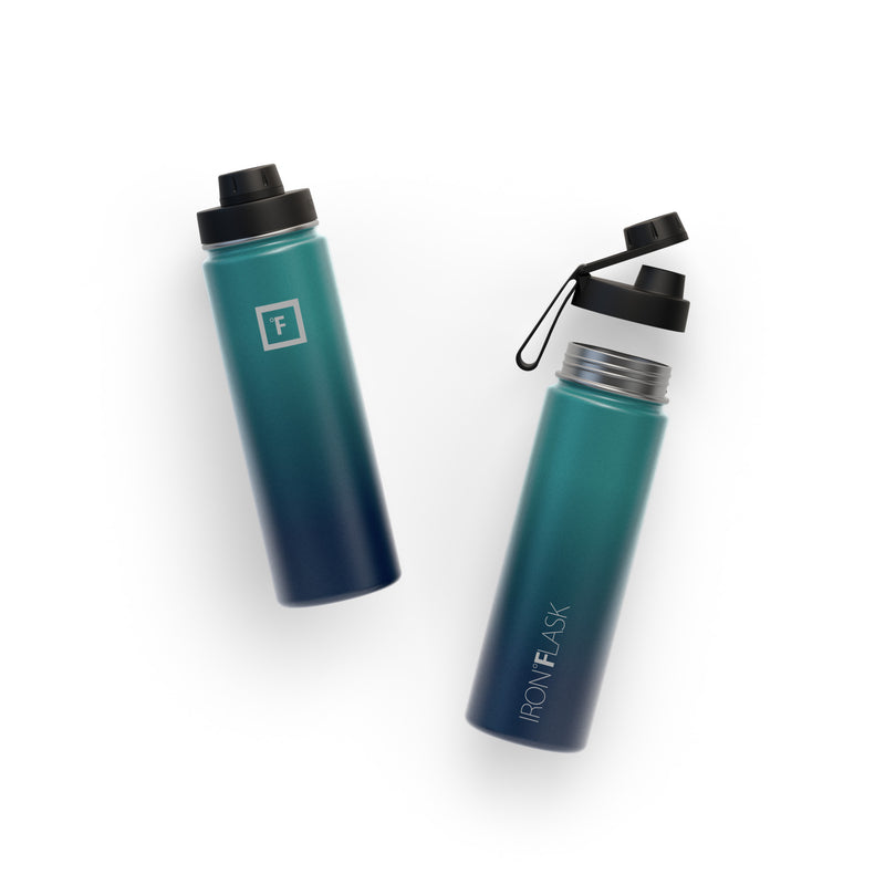 Iron Flask 22 Oz with Spout Lid Wide Mouth Bottle Dark Night | 708IDHWGJ