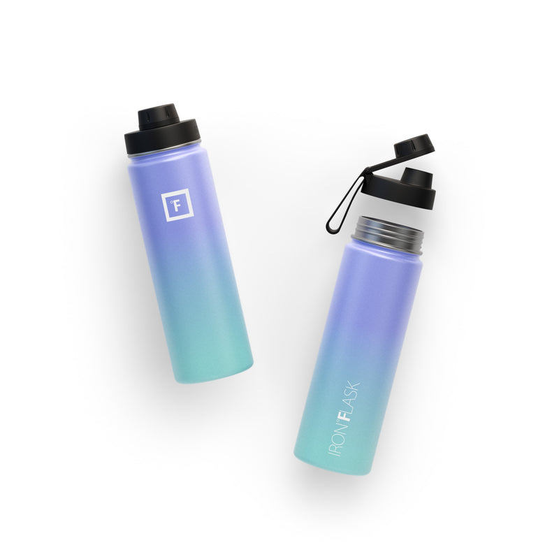 Iron Flask 22 Oz with Spout Lid Wide Mouth Bottle Cotton Candy | 876QHDEVU