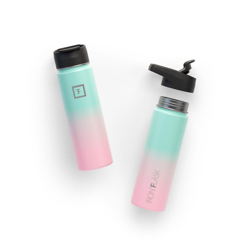 Iron Flask 22 Oz with Straw Lid Wide Mouth Bottle Bubble Gum | 570IACEDF
