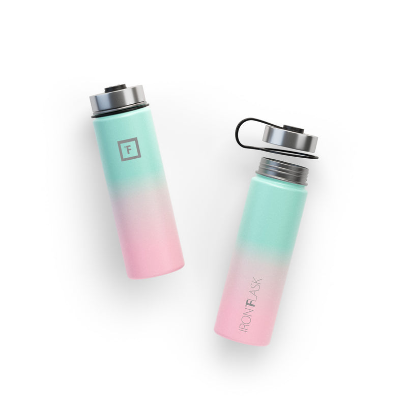 Iron Flask 22 Oz with Straw Lid Wide Mouth Bottle Bubble Gum | 570IACEDF