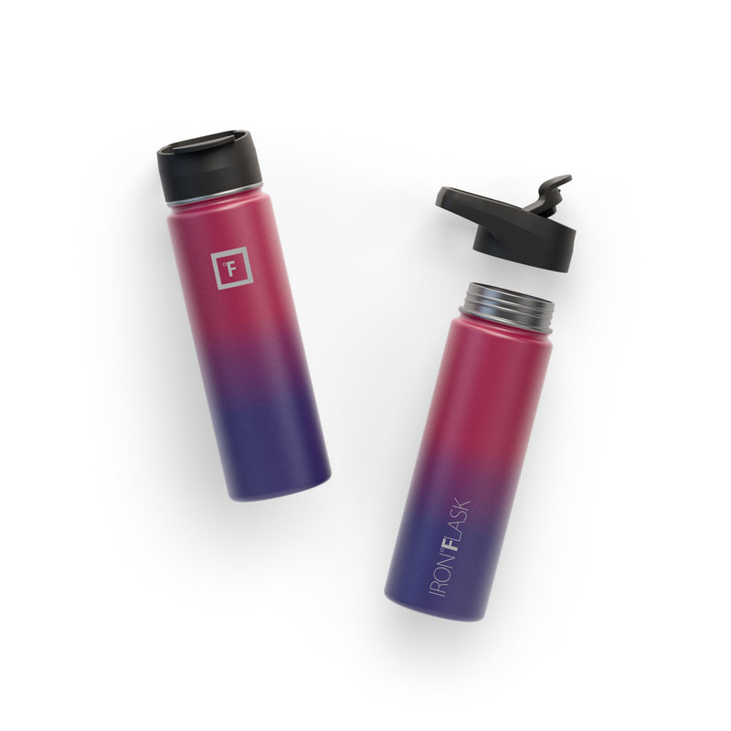 Iron Flask 22 Oz with Straw Lid Wide Mouth Bottle Dark Multicolor | 159YLCZSA