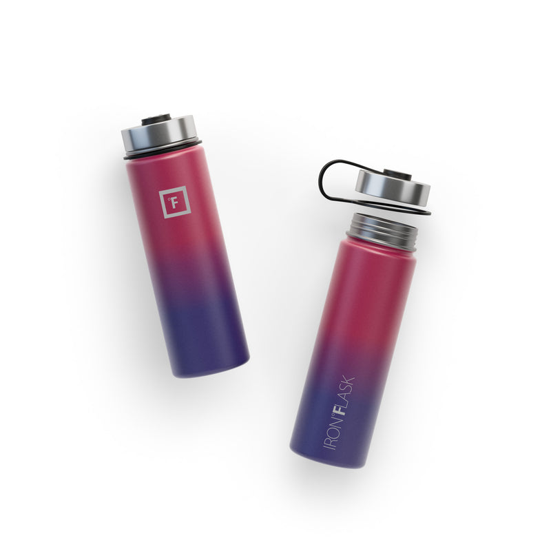 Iron Flask 22 Oz with Straw Lid Wide Mouth Bottle Dark Multicolor | 159YLCZSA
