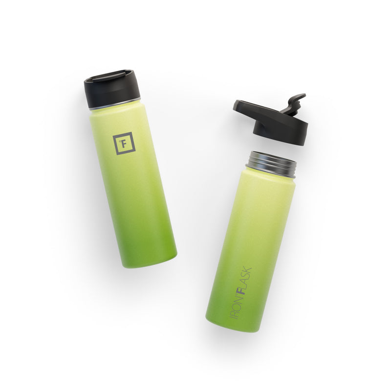 Iron Flask 22 Oz with Straw Lid Wide Mouth Bottle Light Green | 208LOADNR