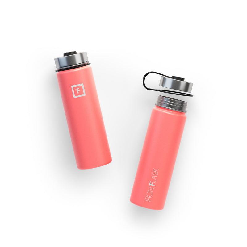 Iron Flask 22 Oz with Straw Lid Wide Mouth Bottle Coral | 120IJPLVZ