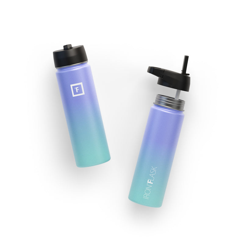 Iron Flask 22 Oz with Straw Lid Wide Mouth Bottle Cotton Candy | 318PJTIGN