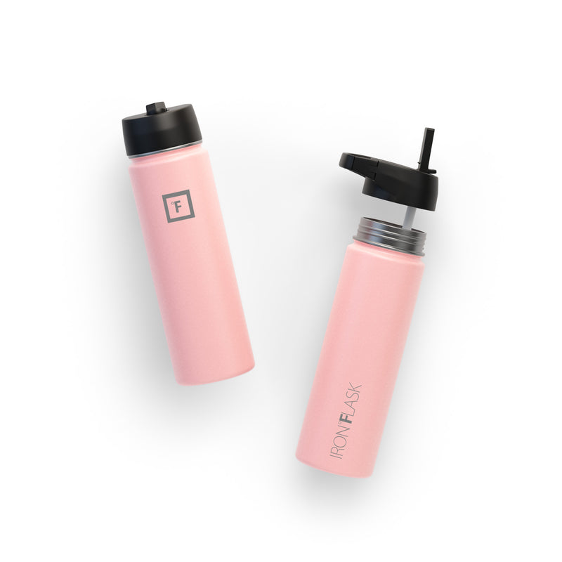 Iron Flask 22 Oz with Straw Lid Wide Mouth Bottle Rose | 064PAIMTQ