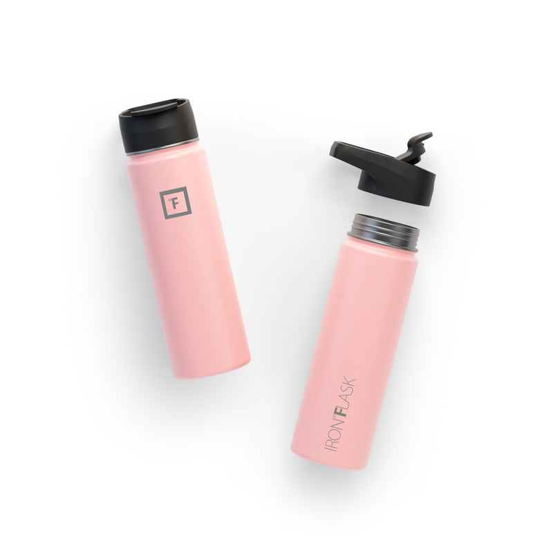 Iron Flask 22 Oz with Straw Lid Wide Mouth Bottle Rose | 064PAIMTQ