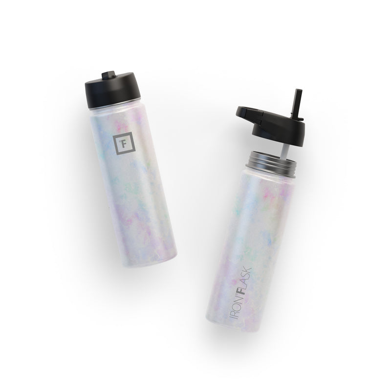 Iron Flask 22 Oz with Straw Lid Wide Mouth Bottle Pearl | 631PESGIY
