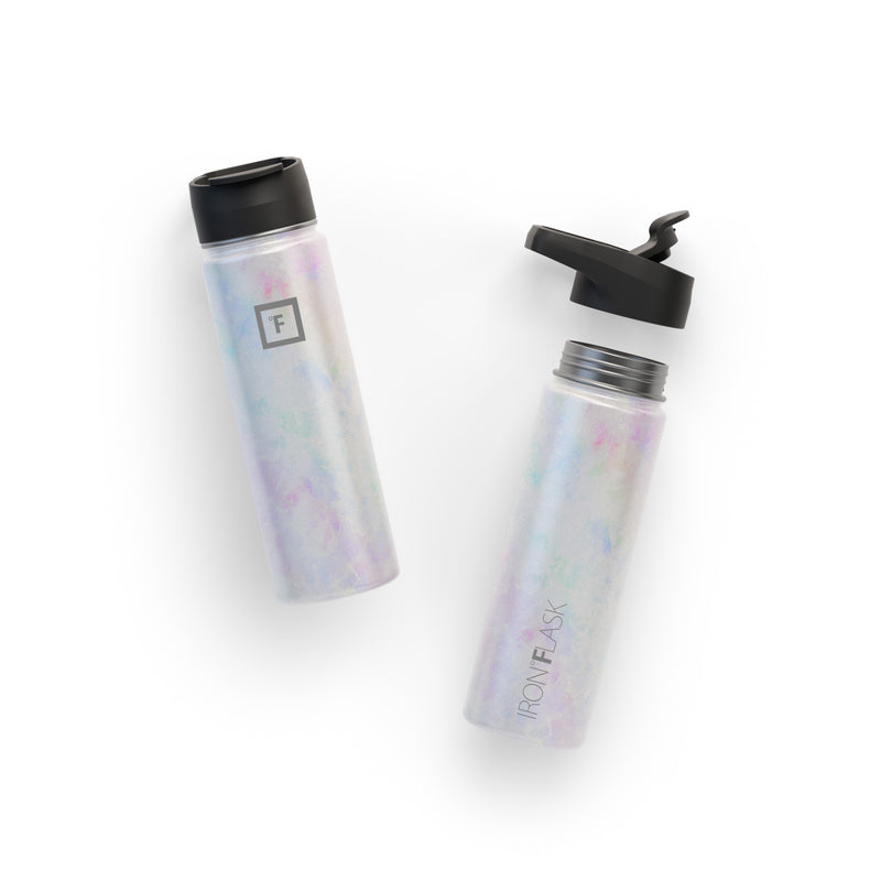 Iron Flask 22 Oz with Straw Lid Wide Mouth Bottle Pearl | 631PESGIY