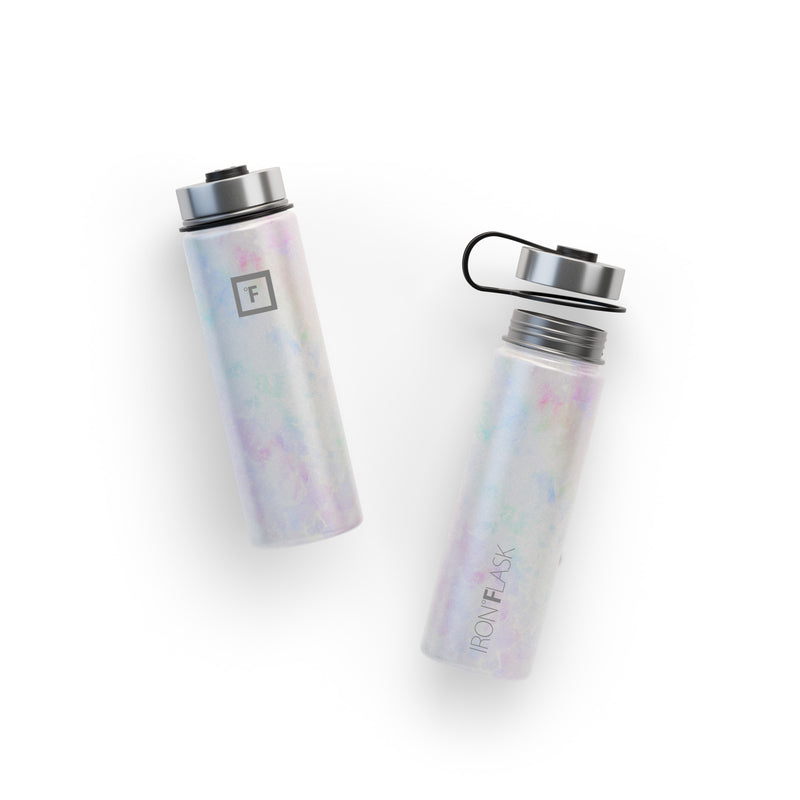 Iron Flask 22 Oz with Straw Lid Wide Mouth Bottle Pearl | 631PESGIY