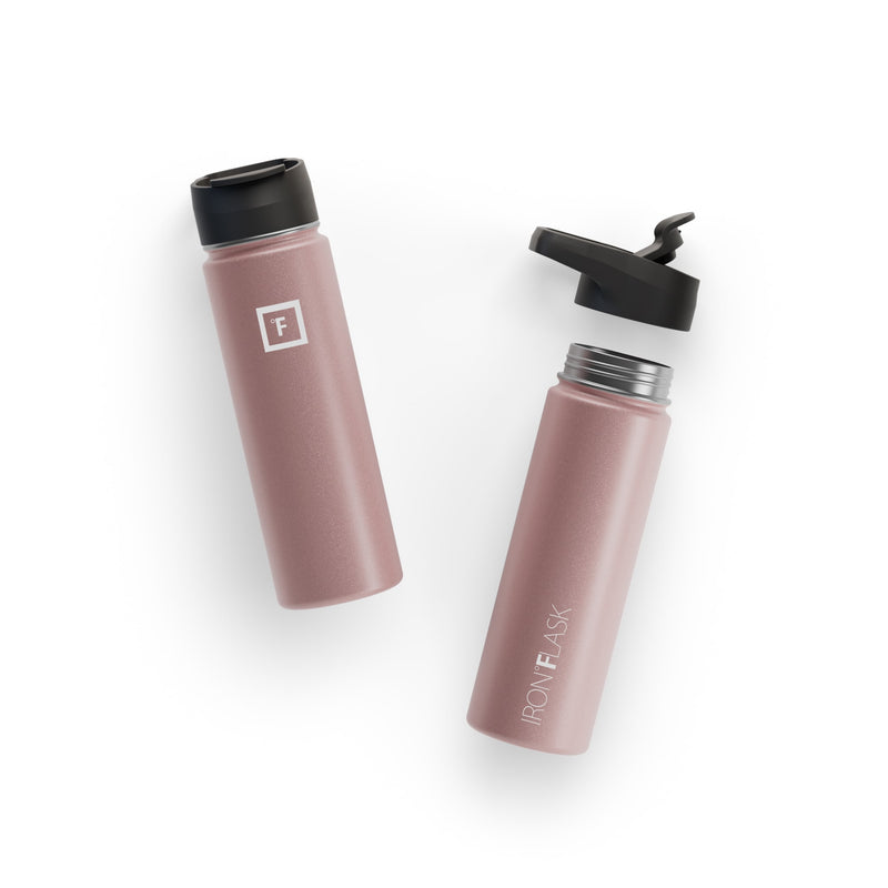 Iron Flask 22 Oz with Straw Lid Wide Mouth Bottle Rose Gold | 534NWVQZG