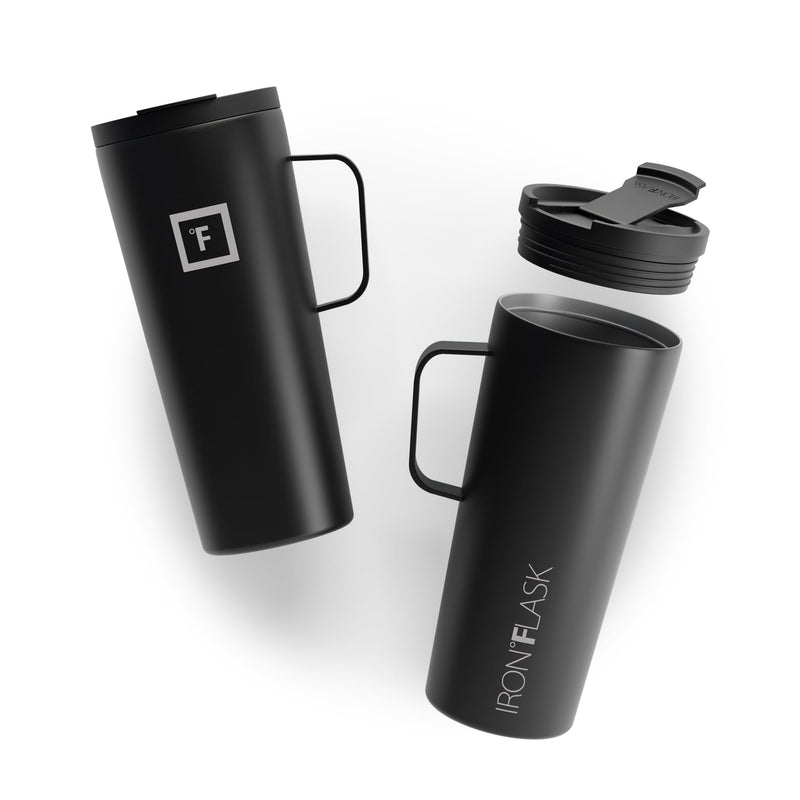 Iron Flask 24 Oz Grip Coffee 2.0 Mugs Black | 154LHDOFN