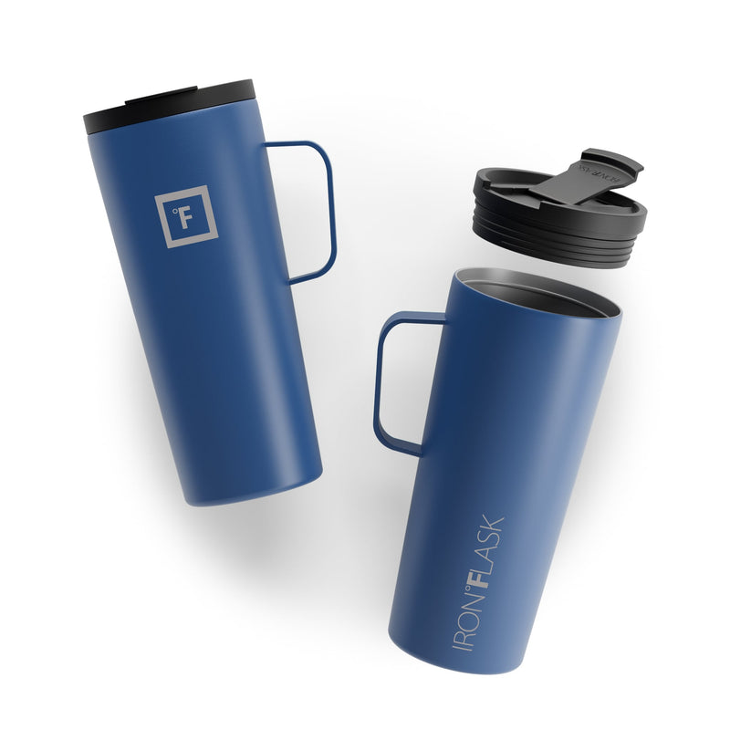 Iron Flask 24 Oz Grip Coffee 2.0 Mugs Blue | 423HPWZYT