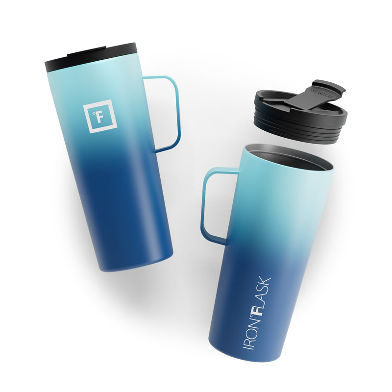 Iron Flask 24 Oz Grip Coffee 2.0 Mugs Blue | 985WIXBGK