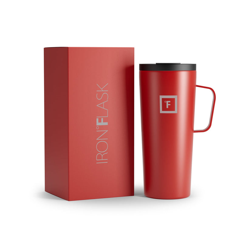 Iron Flask 24 Oz Grip Coffee 2.0 Mugs Red | 216EOLGVQ