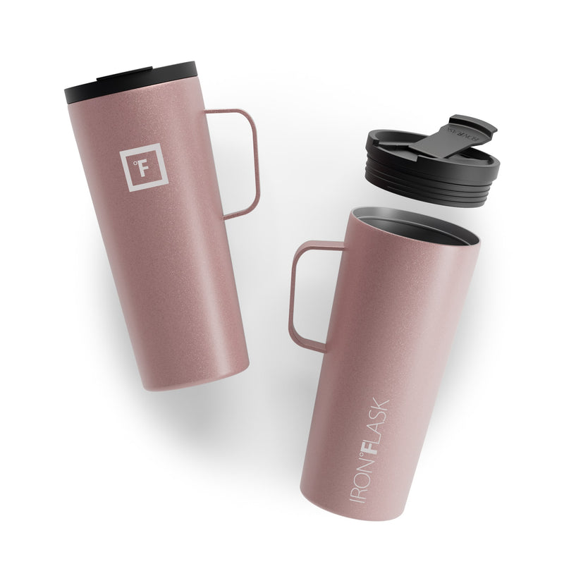 Iron Flask 24 Oz Grip Coffee 2.0 Mugs Rose Gold | 079YETWPM