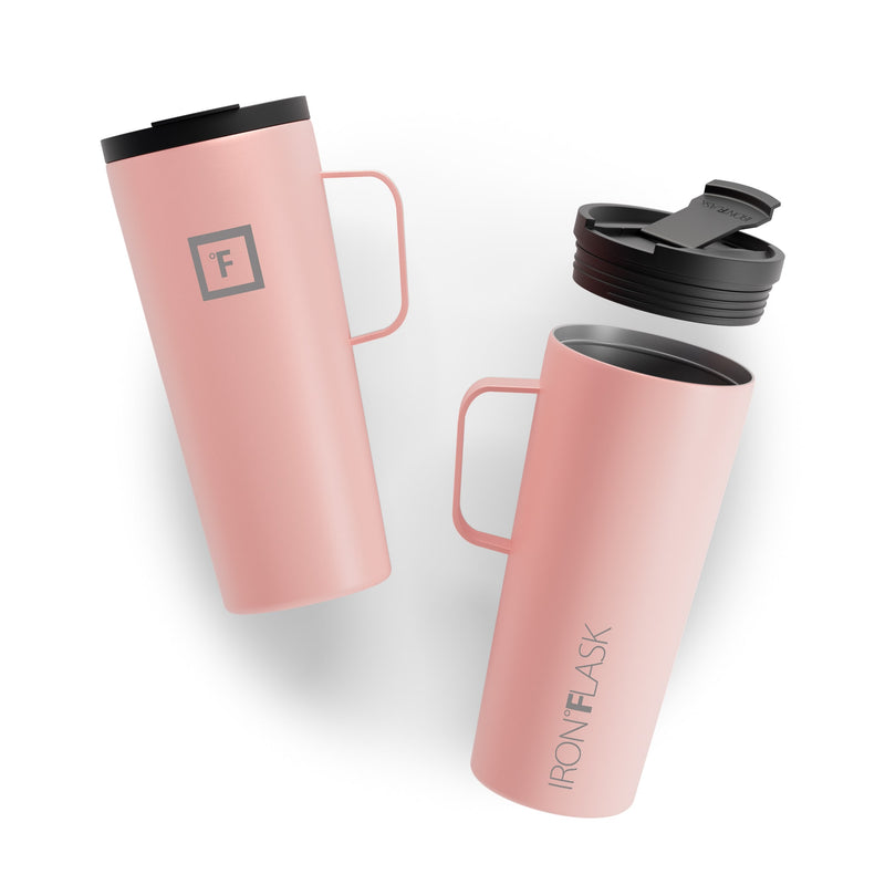 Iron Flask 24 Oz Grip Coffee 2.0 Mugs Rose | 571ZWBTCL