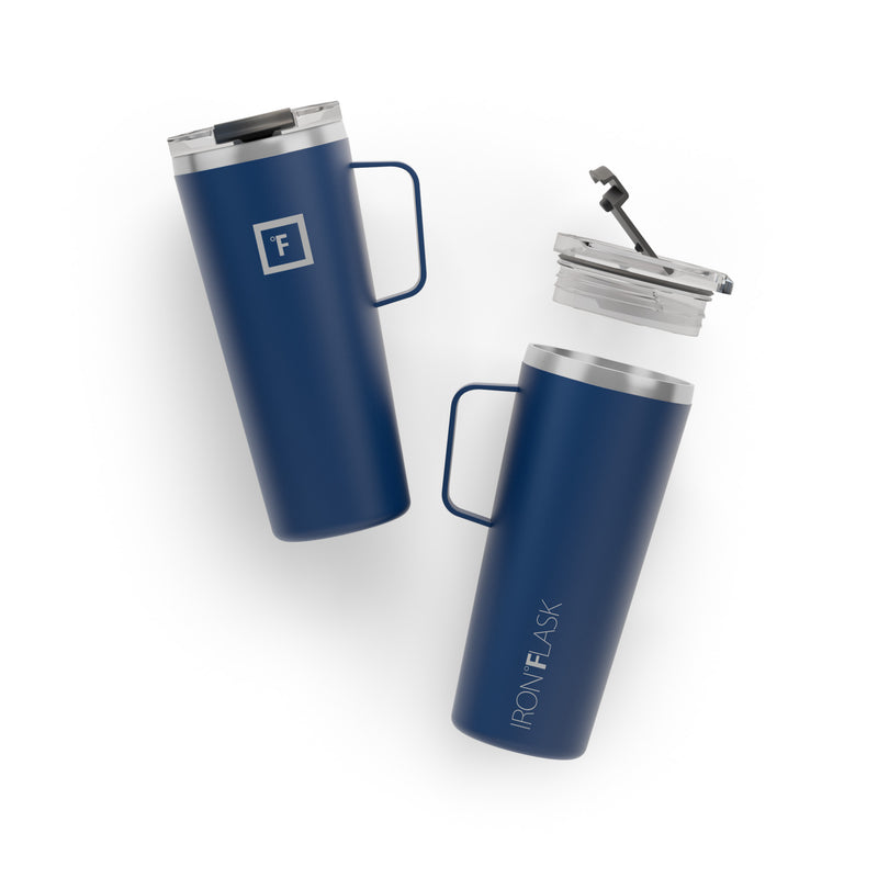 Iron Flask 24 Oz Grip Coffee Mugs Blue | 409NOKHMR