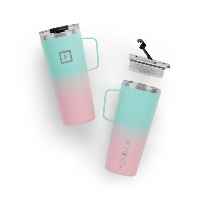 Iron Flask 24 Oz Grip Coffee Mugs Bubble Gum | 708HUEDZK