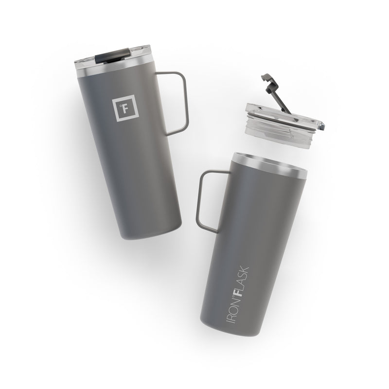 Iron Flask 24 Oz Grip Coffee Mugs Deep Grey | 693KWHITA
