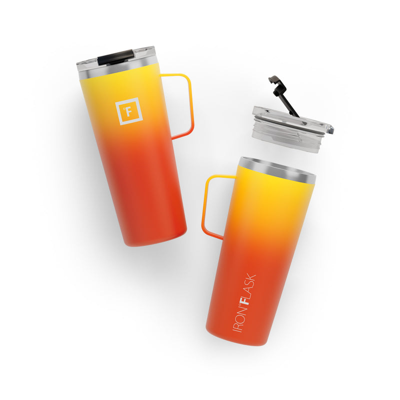Iron Flask 24 Oz Grip Coffee Mugs Fire | 483RWEJVL