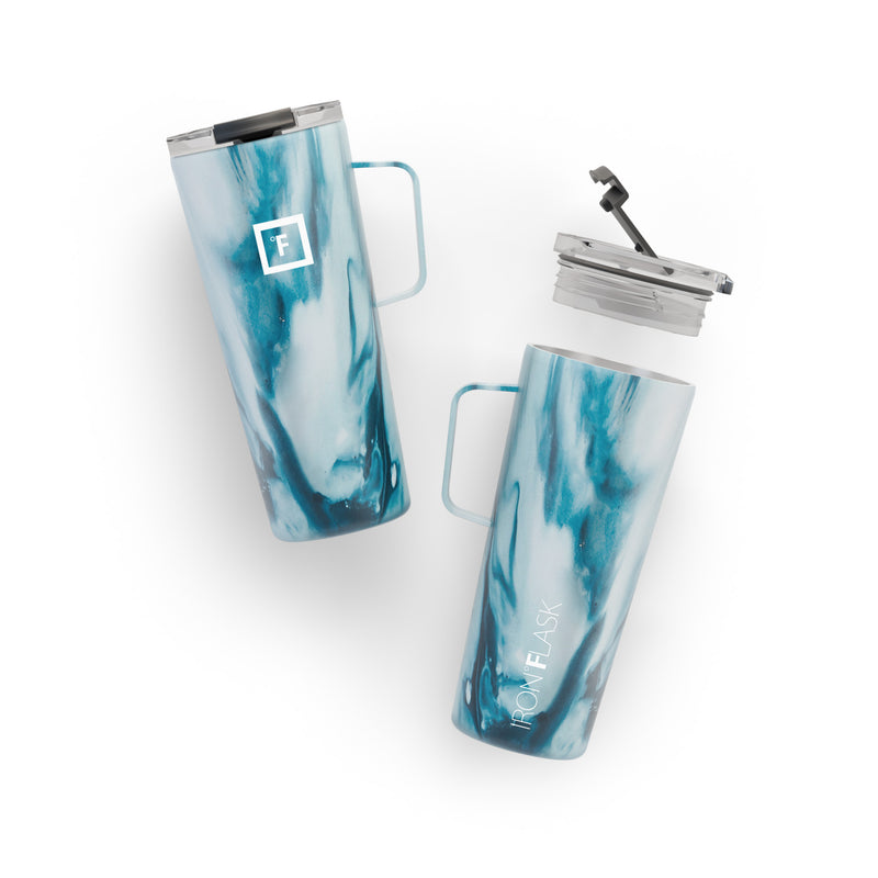 Iron Flask 24 Oz Grip Coffee Mugs Ocean | 978IULZHP