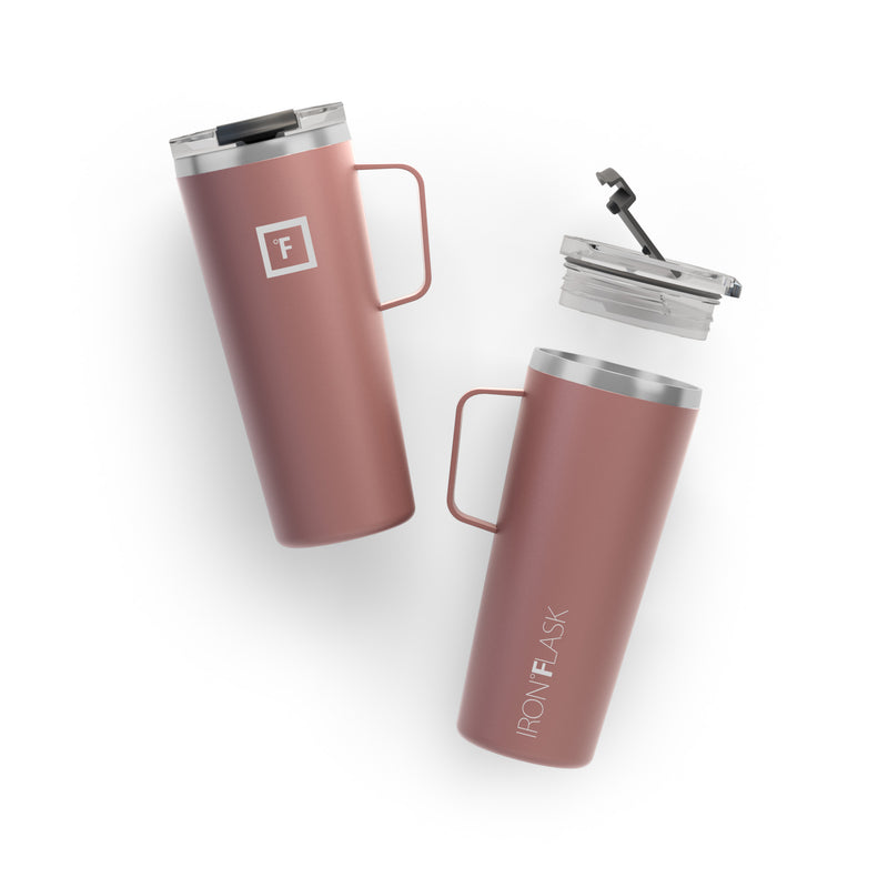 Iron Flask 24 Oz Grip Coffee Mugs Rose Gold | 326NCOKHR