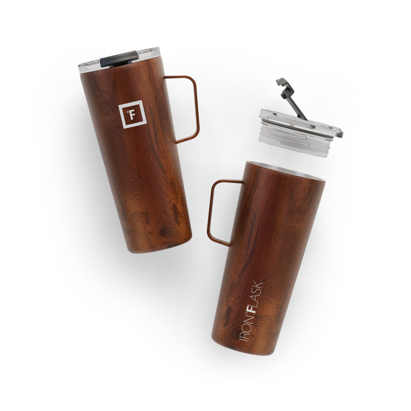 Iron Flask 24 Oz Grip Coffee Mugs Timber | 371WUXSJP