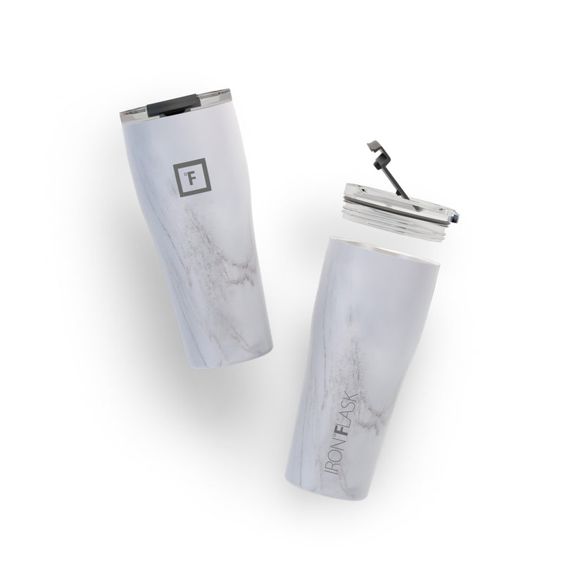 Iron Flask 24 Oz Rover Tumbler Carrara Marble | 321UYHGFL