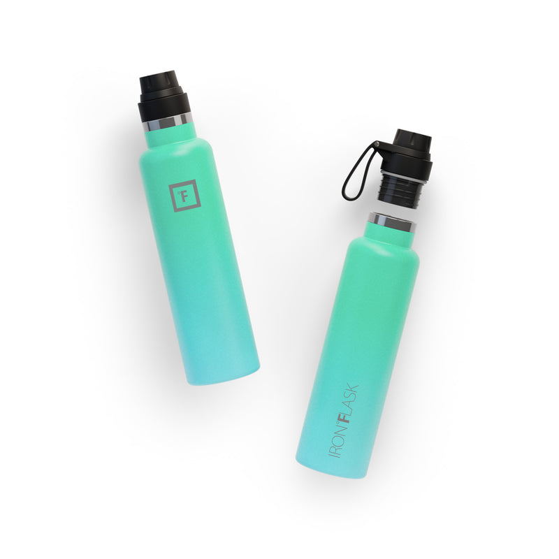 Iron Flask 24 Oz with Spout Lid Narrow Mouth Bottle Blue | 590IGSQAY