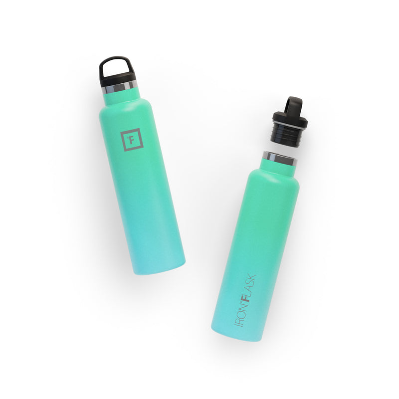 Iron Flask 24 Oz with Spout Lid Narrow Mouth Bottle Blue | 590IGSQAY