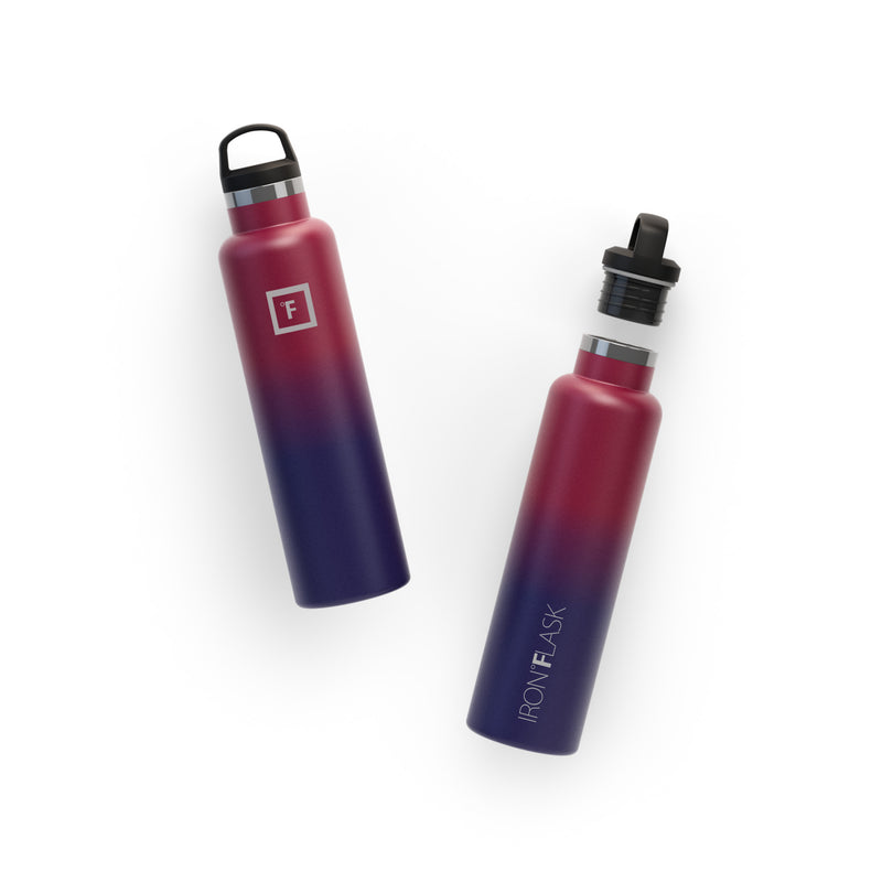 Iron Flask 24 Oz with Spout Lid Narrow Mouth Bottle Dark Multicolor | 645ZTLFQJ