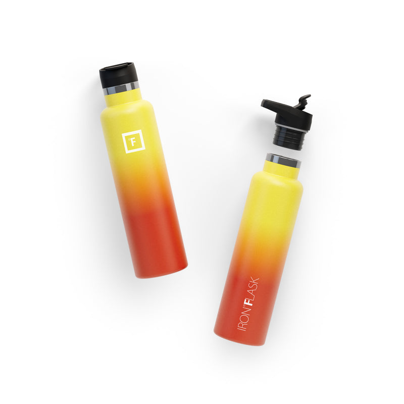 Iron Flask 24 Oz with Spout Lid Narrow Mouth Bottle Fire | 984WBOHDG