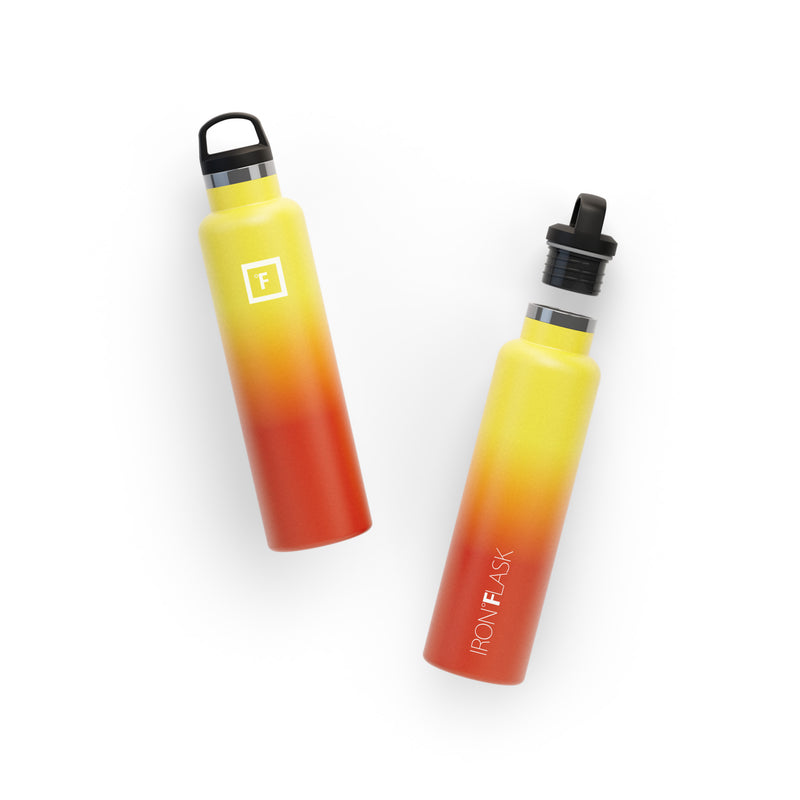 Iron Flask 24 Oz with Spout Lid Narrow Mouth Bottle Fire | 984WBOHDG