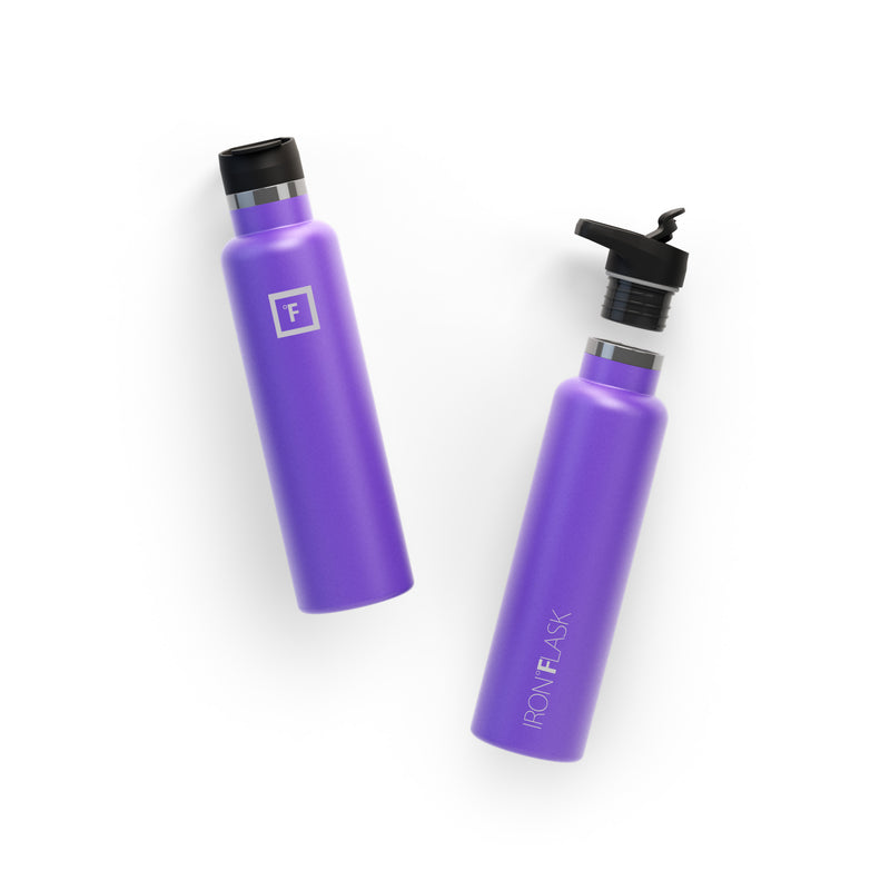 Iron Flask 24 Oz with Spout Lid Narrow Mouth Bottle Purple | 276LVATWZ