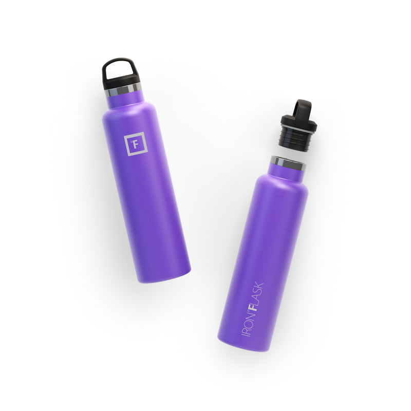 Iron Flask 24 Oz with Spout Lid Narrow Mouth Bottle Purple | 276LVATWZ