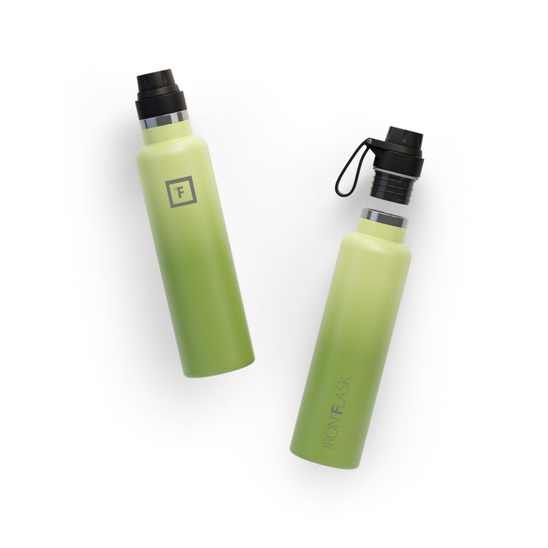 Iron Flask 24 Oz with Spout Lid Narrow Mouth Bottle Light Green | 827SXRUDA