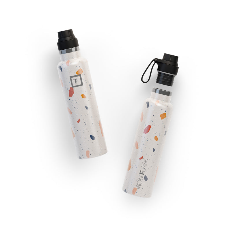 Iron Flask 24 Oz with Spout Lid Narrow Mouth Bottle Terrazzo | 786CLOEAJ