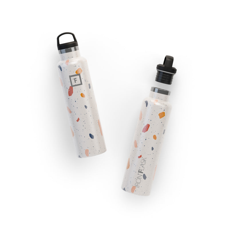 Iron Flask 24 Oz with Spout Lid Narrow Mouth Bottle Terrazzo | 786CLOEAJ