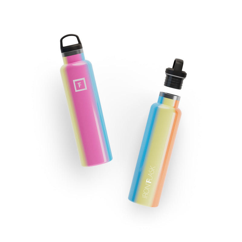 Iron Flask 24 Oz with Spout Lid Narrow Mouth Bottle Multicolor | 659HDLIKC