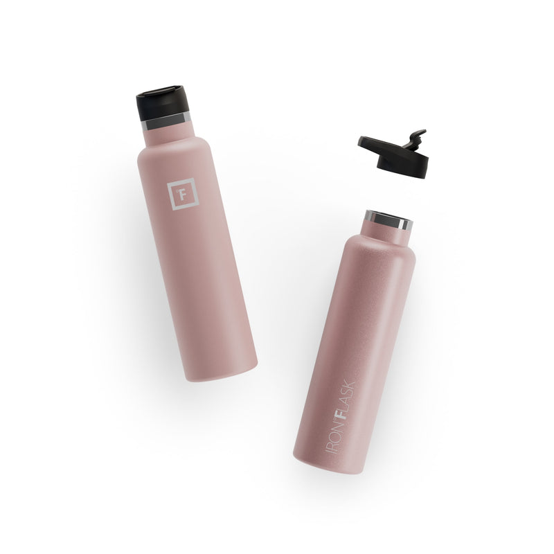 Iron Flask 24 Oz with Spout Lid Narrow Mouth Bottle Rose Gold | 173PCXFJR